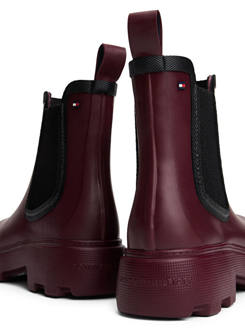 Tommy Hilfiger Bordo Kadın Yağmur Botu FW0FW08974H04 - Görsel 5