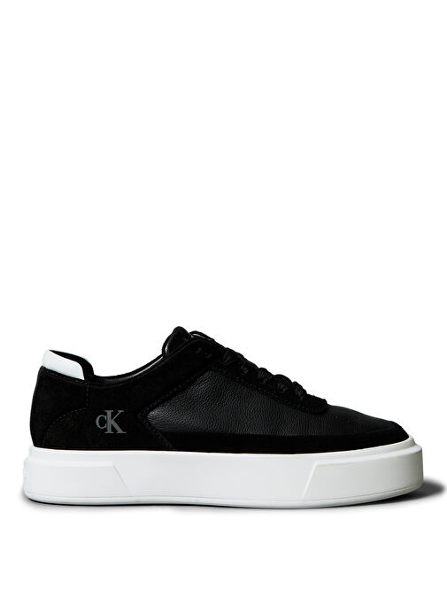Calvin Klein Siyah Kadın Deri Sneaker YW0YW019870GM - Görsel 2