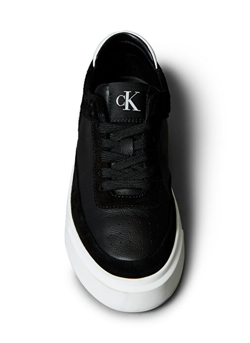 Calvin Klein Siyah Kadın Deri Sneaker YW0YW019870GM - Görsel 6