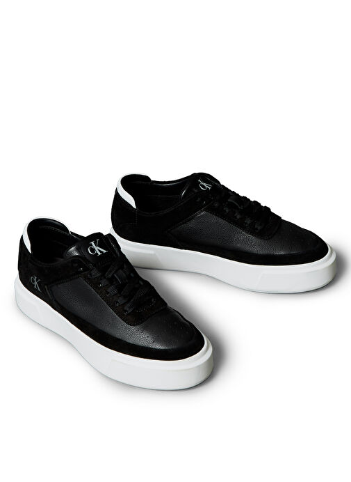 Calvin Klein Siyah Kadın Deri Sneaker YW0YW019870GM - Görsel 3