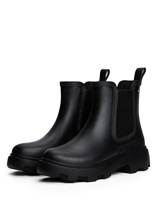 Tommy Hilfiger Siyah Kadın Yağmur Botu FW0FW08974BDS - Görsel 3