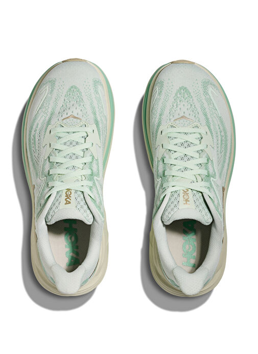 HOKA 1162031-SJD Clifton 10 Yeşil Kadın Koşu Ayakkabısı - Görsel 9