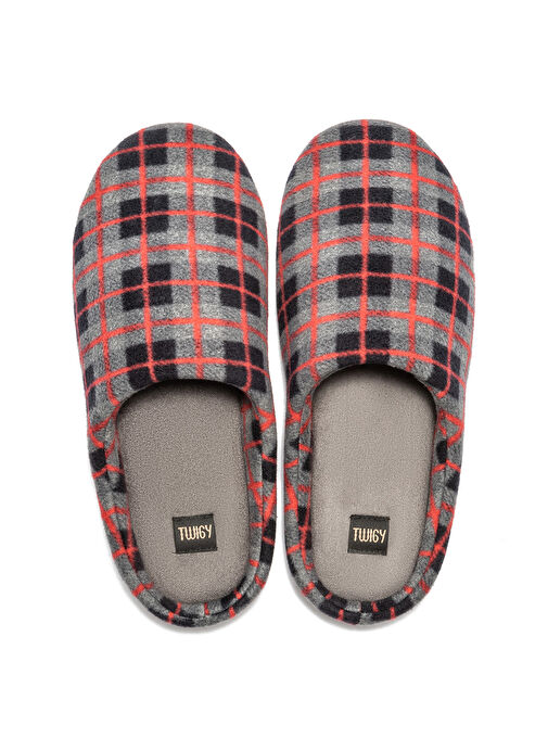 Twigy Gri Erkek Ev Terliği TW DAVID POLAR - Görsel 3