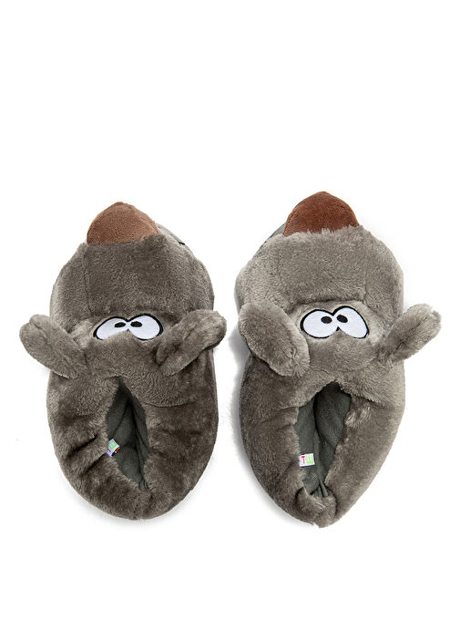 Twigy Gri Erkek Ev Terliği TW FIBERT - Görsel 3