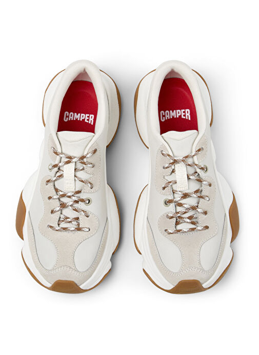 Camper Ekru Kadın Deri Sneaker K201836-002 - Görsel 4