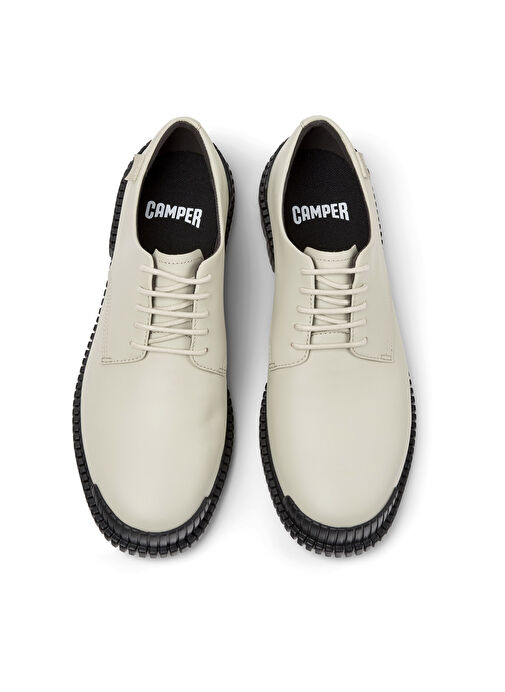 Camper Ekru Kadın Deri Düz Ayakkabı K201851-003 - Görsel 4