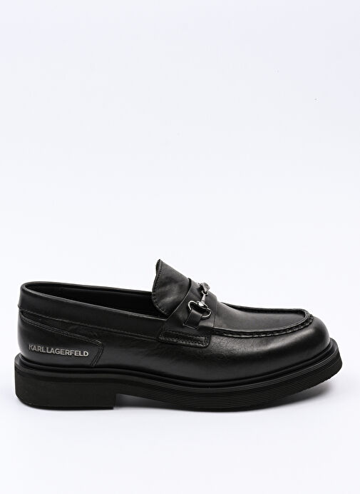 Karl Lagerfeld Siyah Erkek Deri Loafer KINGSTON Loafer - Görsel 2