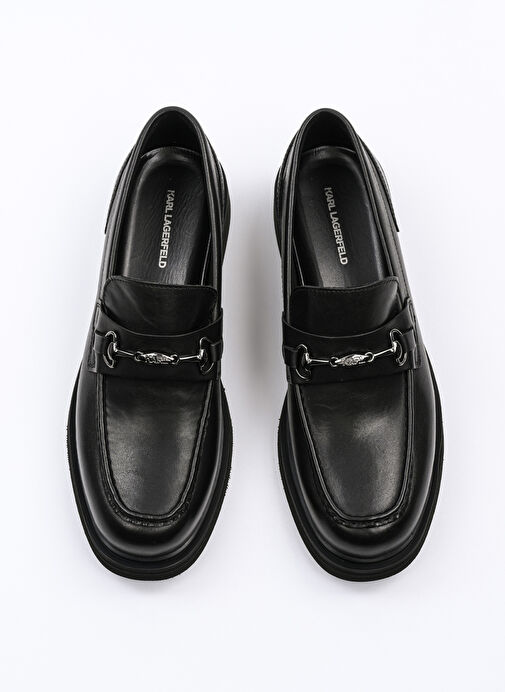 Karl Lagerfeld Siyah Erkek Deri Loafer KINGSTON Loafer - Görsel 4