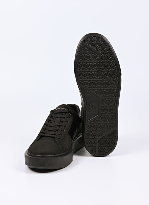 Karl Lagerfeld Siyah Erkek Deri Sneaker MAXI KUP RSG Band Lo Lace - Görsel 6