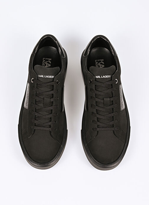 Karl Lagerfeld Siyah Erkek Deri Sneaker MAXI KUP RSG Band Lo Lace - Görsel 4