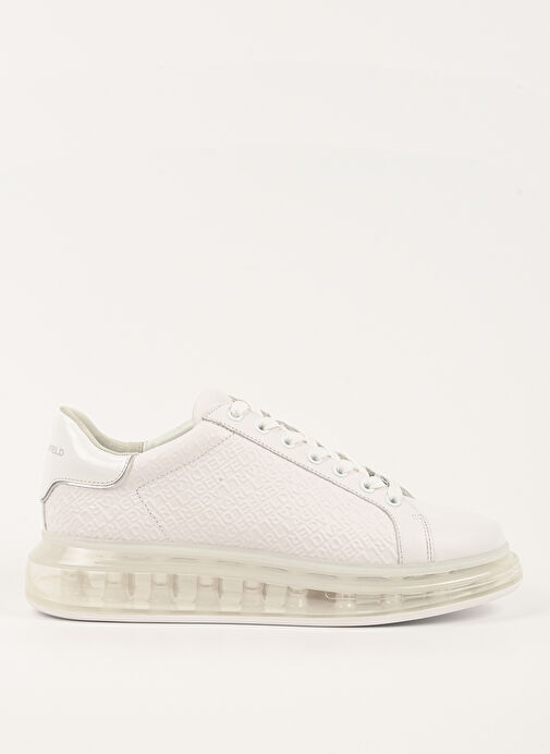 Karl Lagerfeld Beyaz Erkek Sneaker KAPRI KUSHION Emboss Repeat Lo Lace - Görsel 2