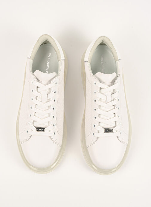 Karl Lagerfeld Beyaz Erkek Sneaker KAPRI KUSHION Emboss Repeat Lo Lace - Görsel 4