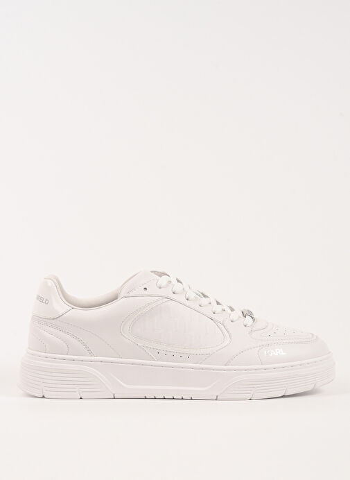 Karl Lagerfeld Beyaz Erkek Deri Sneaker KOURTNEY Monogram Emboss - Görsel 2