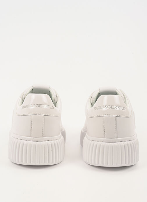 K Karl Lagerfeld Beyaz Erkek Deri Sneaker KAPRIKA Geometrikarl Logo - Görsel 5