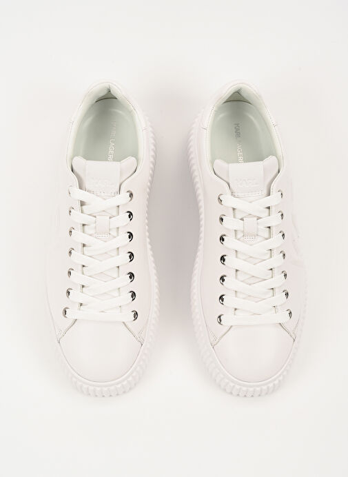 K Karl Lagerfeld Beyaz Erkek Deri Sneaker KAPRIKA Geometrikarl Logo - Görsel 4