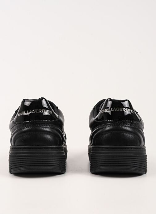 Karl Lagerfeld Siyah Erkek Deri Sneaker KOURTNEY Mongram Emboss - Görsel 5