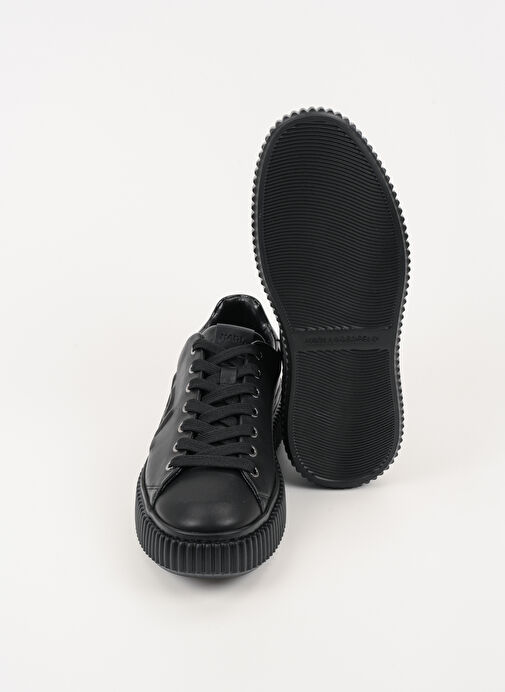 Karl Lagerfeld Siyah Erkek Deri Sneaker KAPRIKA Geometrikarl Logo - Görsel 6