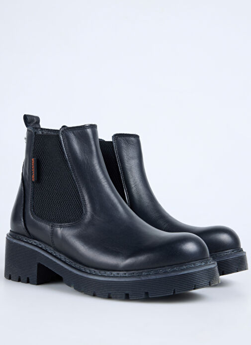 Bulldozer Siyah Bulldozer Deri Kadın Bot BUL-260504