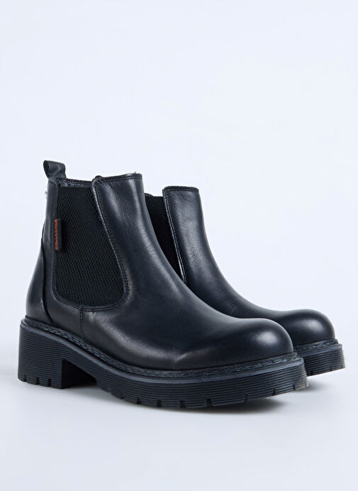 Bulldozer Siyah Bulldozer Deri Kadın Bot BUL-260504