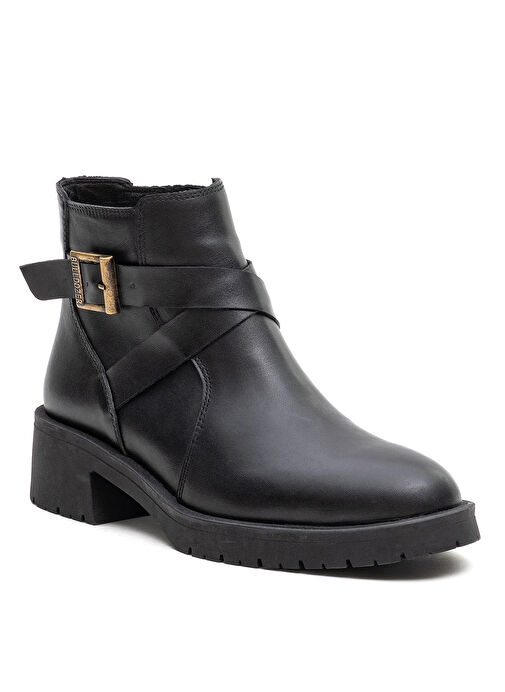 Bulldozer Siyah Kadın Deri Bot BUL-260562 - Görsel 3