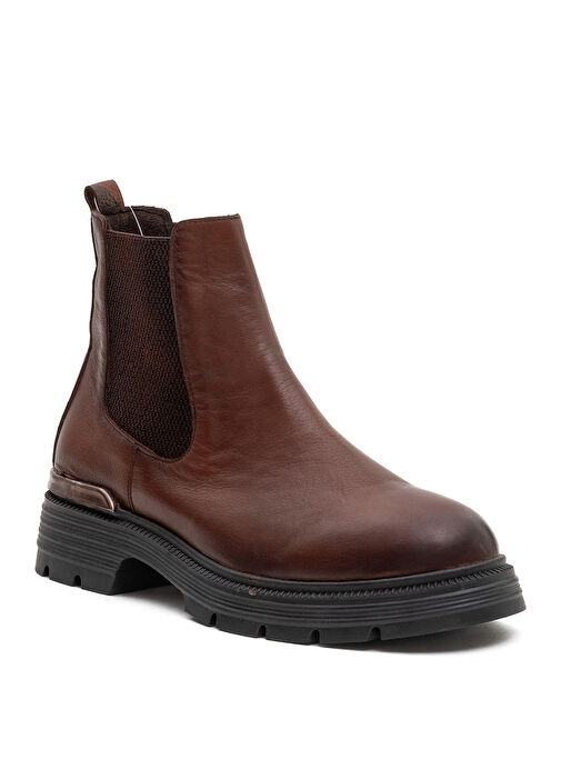 Bulldozer Taba Kadın Deri Bot BUL-260828 - Görsel 3