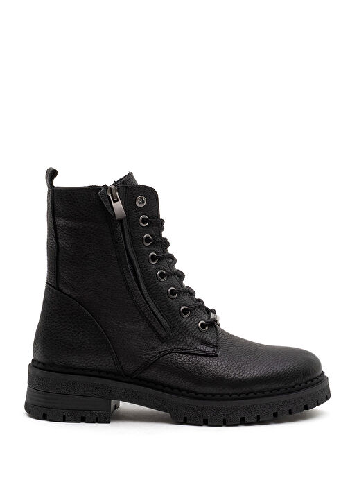 Bulldozer Siyah Kadın Deri Bot BUL-260835 - Görsel 2