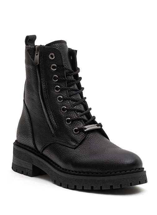 Bulldozer Siyah Kadın Deri Bot BUL-260835 - Görsel 3