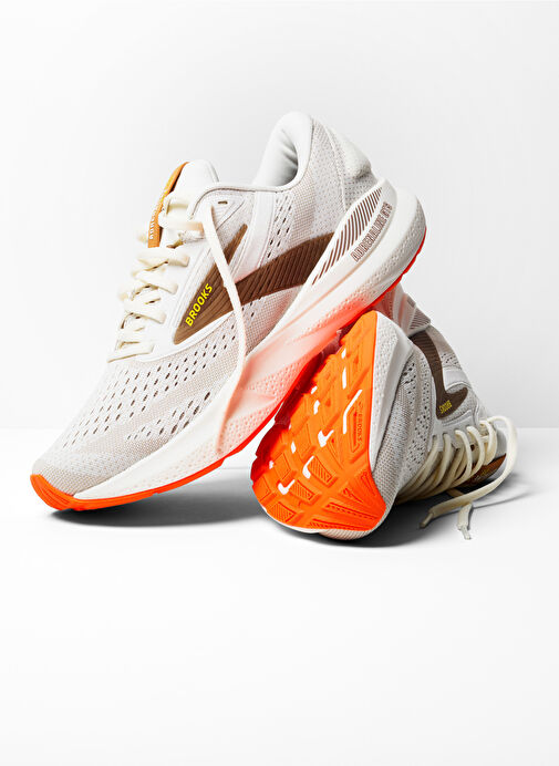 Brooks 1104371D104 Adrenaline GTS 24 Beyaz - Turuncu Erkek Koşu Ayakkabısı - Görsel 10