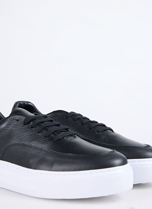 F By Fabrika Siyah Erkek Deri Sneaker TAMA - Görsel 6