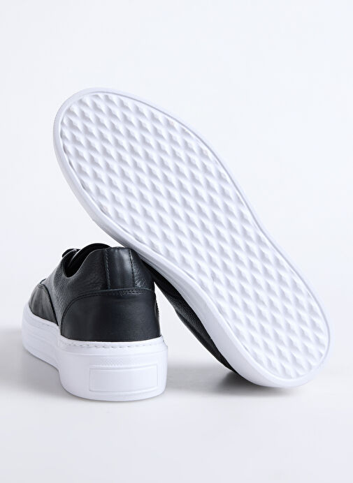 F By Fabrika Siyah Erkek Deri Sneaker TAMA - Görsel 5