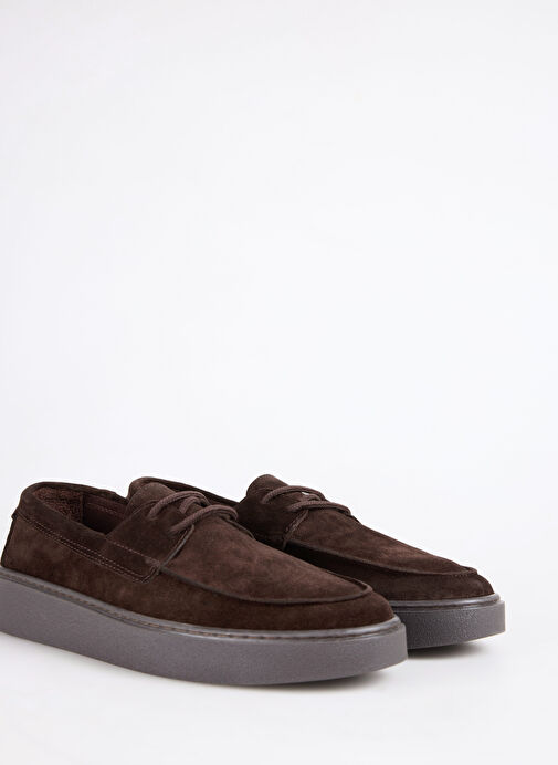 F By Fabrika Kahverengi Erkek Deri Günlük Ayakkabı DOMER - Görsel 6