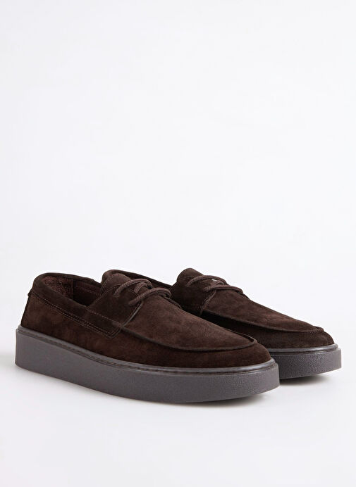 F By Fabrika Kahverengi Erkek Deri Günlük Ayakkabı DOMER - Görsel 3