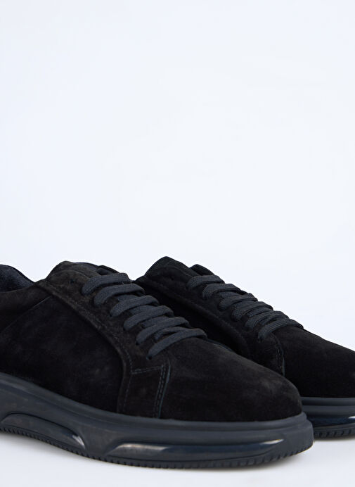 F By Fabrika Siyah Erkek Deri Sneaker MALONE - Görsel 6