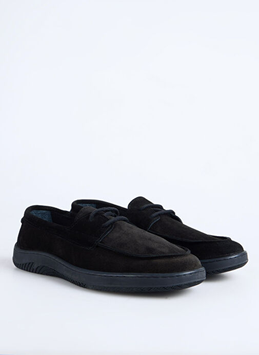 F By Fabrika Siyah Erkek Deri Günlük Ayakkabı TIAN - Görsel 3