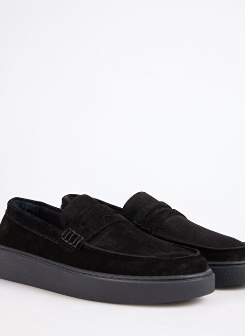 F By Fabrika Siyah Erkek Deri Günlük Ayakkabı KUBU - Görsel 6