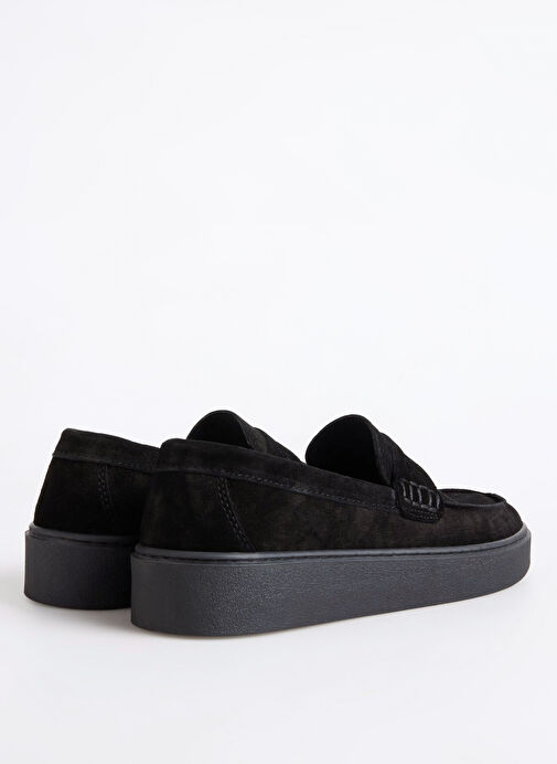 F By Fabrika Siyah Erkek Deri Günlük Ayakkabı KUBU - Görsel 4