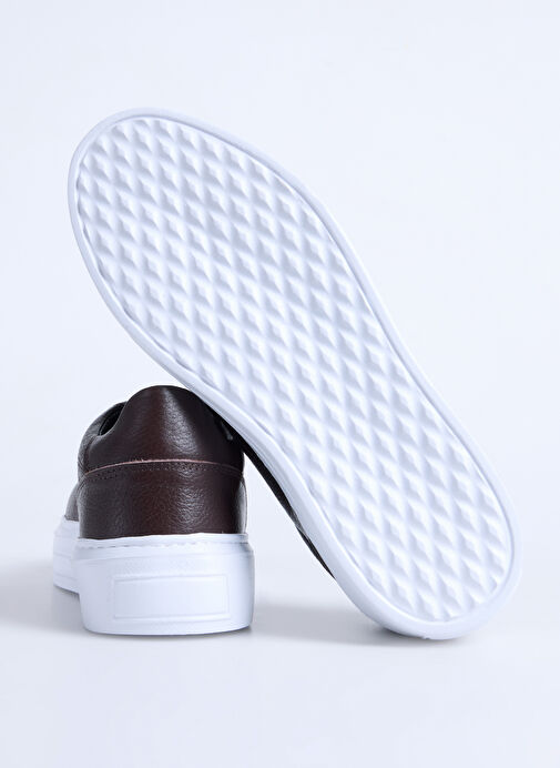 F By Fabrika Kahverengi Erkek Deri Sneaker PIOS - Görsel 5