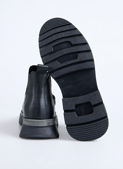 F By Fabrika Siyah Erkek Deri Bot WILHE - Görsel 5