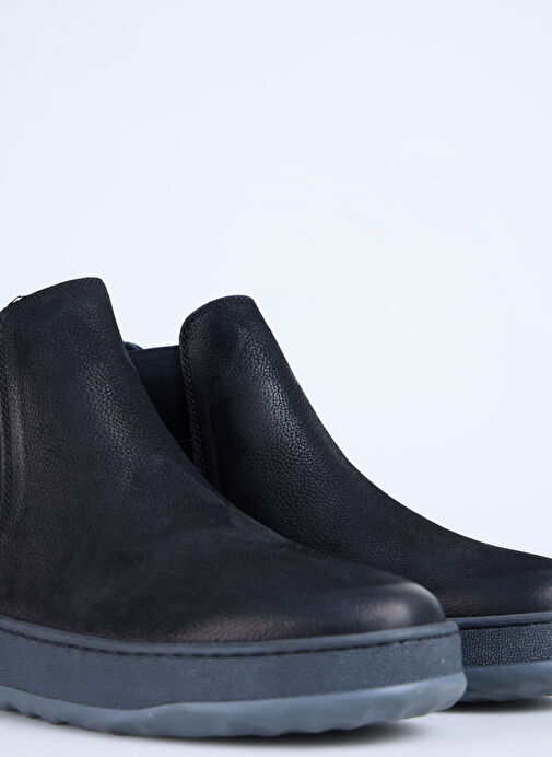 F By Fabrika Siyah Erkek Deri Bot SARU - Görsel 6