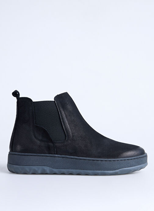 F By Fabrika Siyah Erkek Deri Bot SARU - Görsel 2