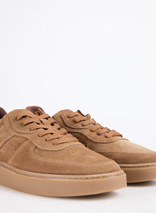 F By Fabrika Taba Erkek Deri Sneaker GOMA - Görsel 6