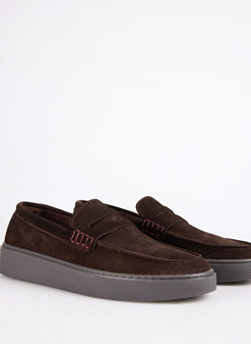 F By Fabrika Kahverengi Erkek Deri Günlük Ayakkabı KUBU - Görsel 6