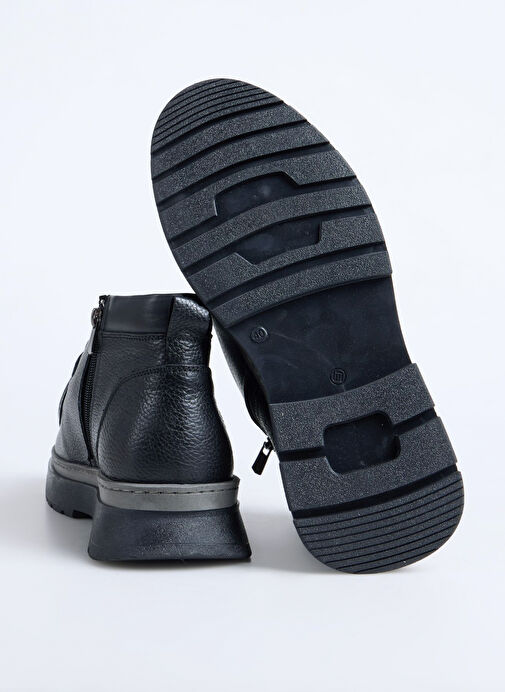 F By Fabrika Siyah Erkek Deri Bot VERI - Görsel 5
