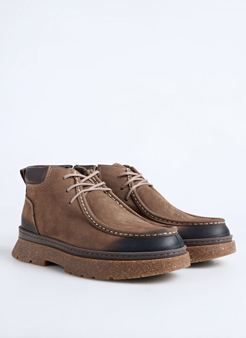 F By Fabrika Kahverengi Erkek Deri Bot VERI - Görsel 3