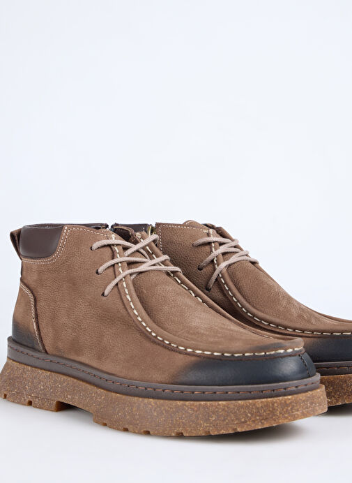 F By Fabrika Kahverengi Erkek Deri Bot VERI - Görsel 6