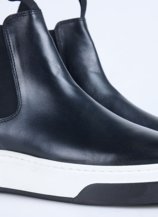 F By Fabrika Siyah Erkek Deri Bot LADEN - Görsel 6