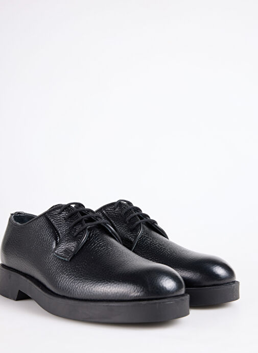 F By Fabrika Siyah Erkek Deri Klasik Ayakkabı ARUN - Görsel 6