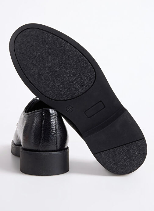 F By Fabrika Siyah Erkek Deri Klasik Ayakkabı ARUN - Görsel 5