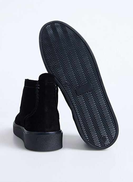 F By Fabrika Siyah Erkek Deri Bot RAMES - Görsel 5