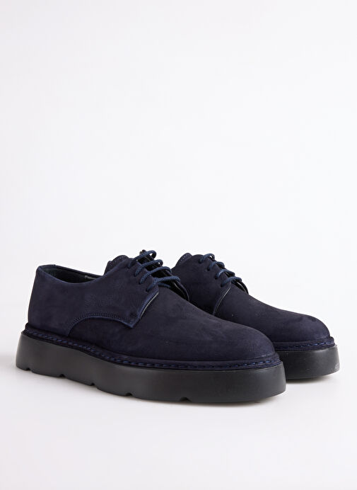 F By Fabrika Lacivert Erkek Deri Günlük Ayakkabı DANI - Görsel 3